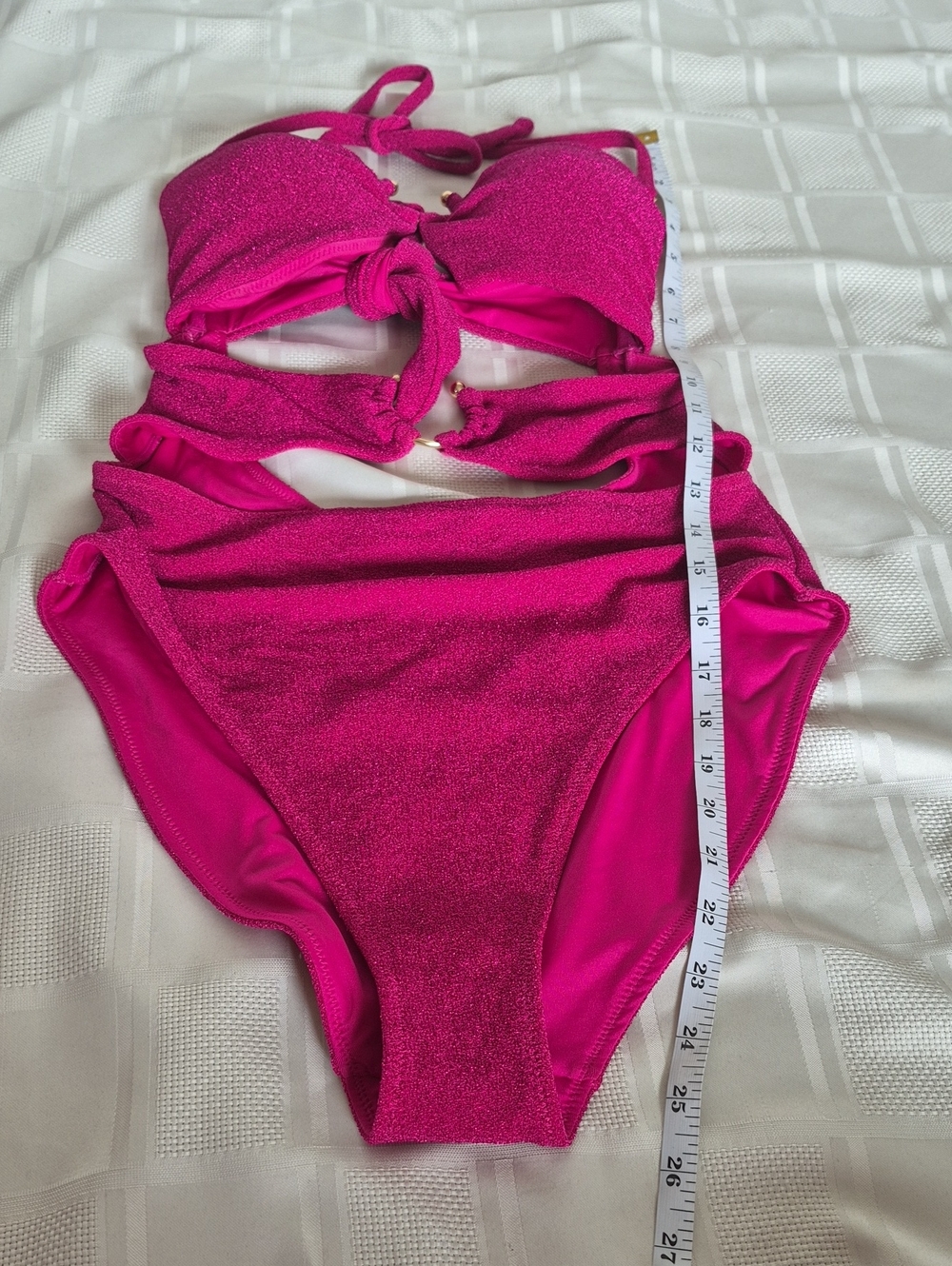 Victoria's Secret Fuchsia Cutout One-Piece Swimsuit - Picture 11 of 16